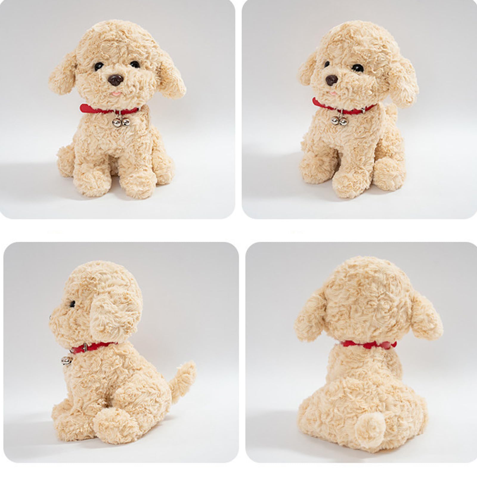Hund Kuscheltier, 25/35/45cm Teddy-Hund Plüschtier, Stofftier Plüsch Puppe Kuscheltiere, Geschenk für Jungen Mädchen (braun,45CM)