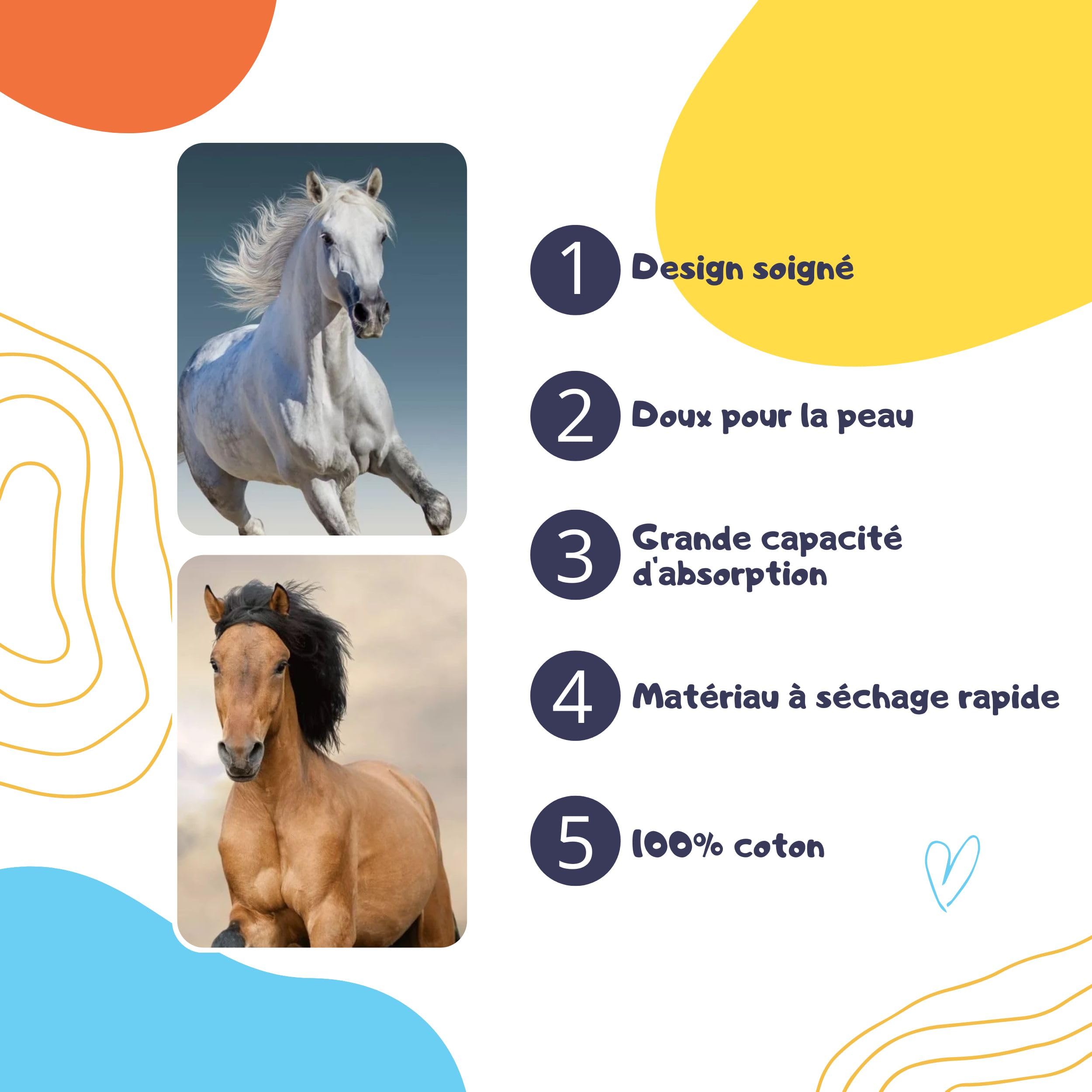 Porte-serviettes Mural Crochet Western Enfant, Cheval Cowboy Rustique, Modèle W-7