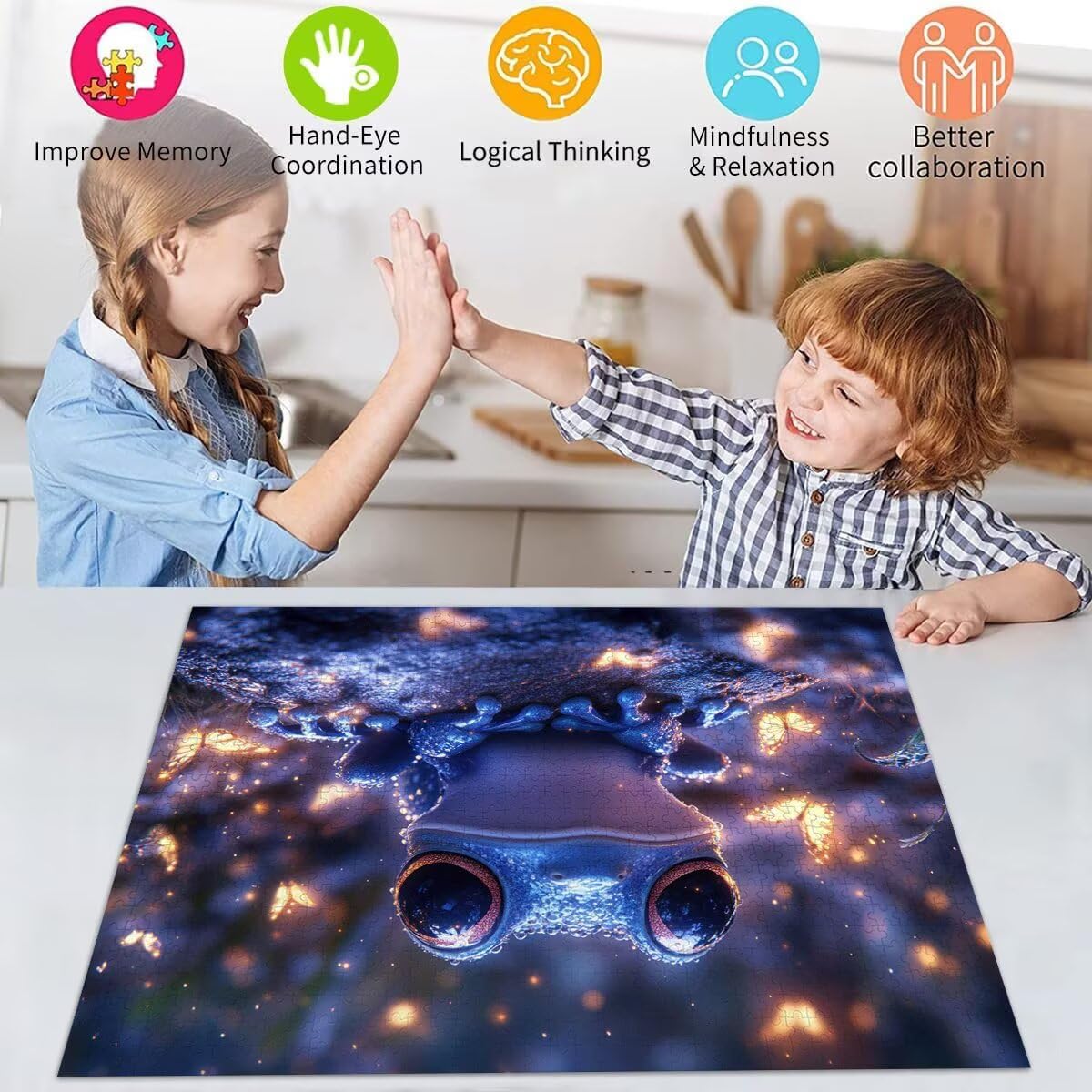 Puzzle Erwachsene 2000 Teile Laubfrosch Schmetterling Educa Jigsaw für Kinder ab 8 Jahren Mädchen Jungen, Erwachsene Impossible Klassische Puzzles Schwer, Anspruchsvoll, Als Geschenke 70x99cm t-920