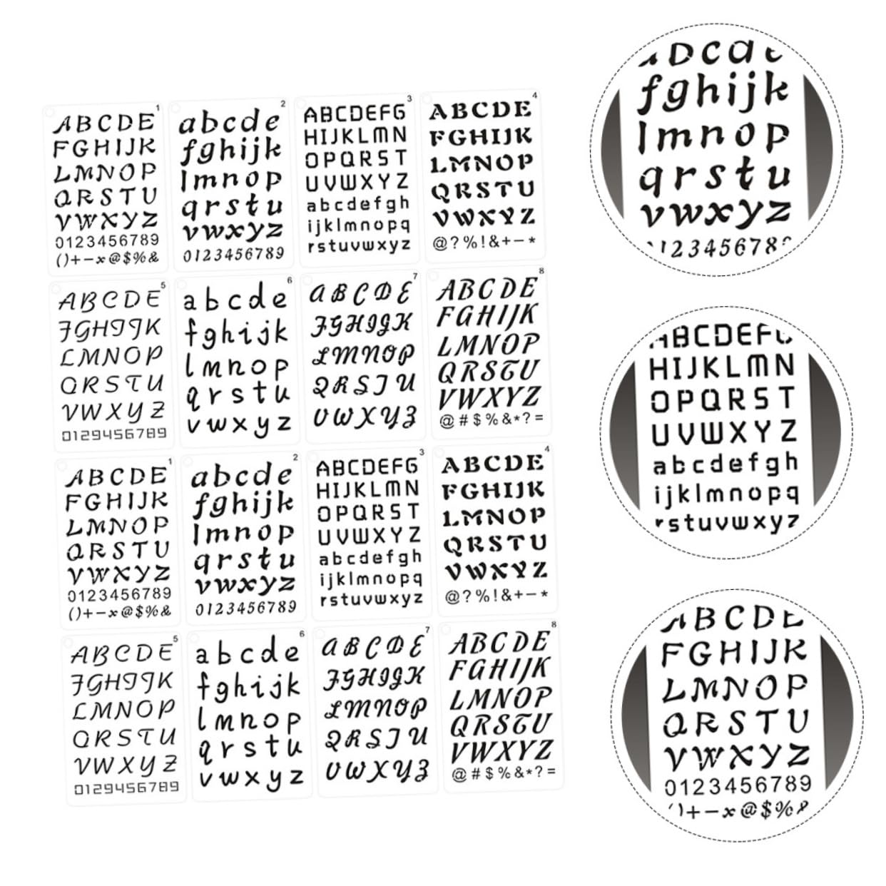 TEHAUX 96feuilles Pochoirs De Lettres Et Chiffres Pet De Stencils Pour Décoration Peinture Artisanat Et Bricolage