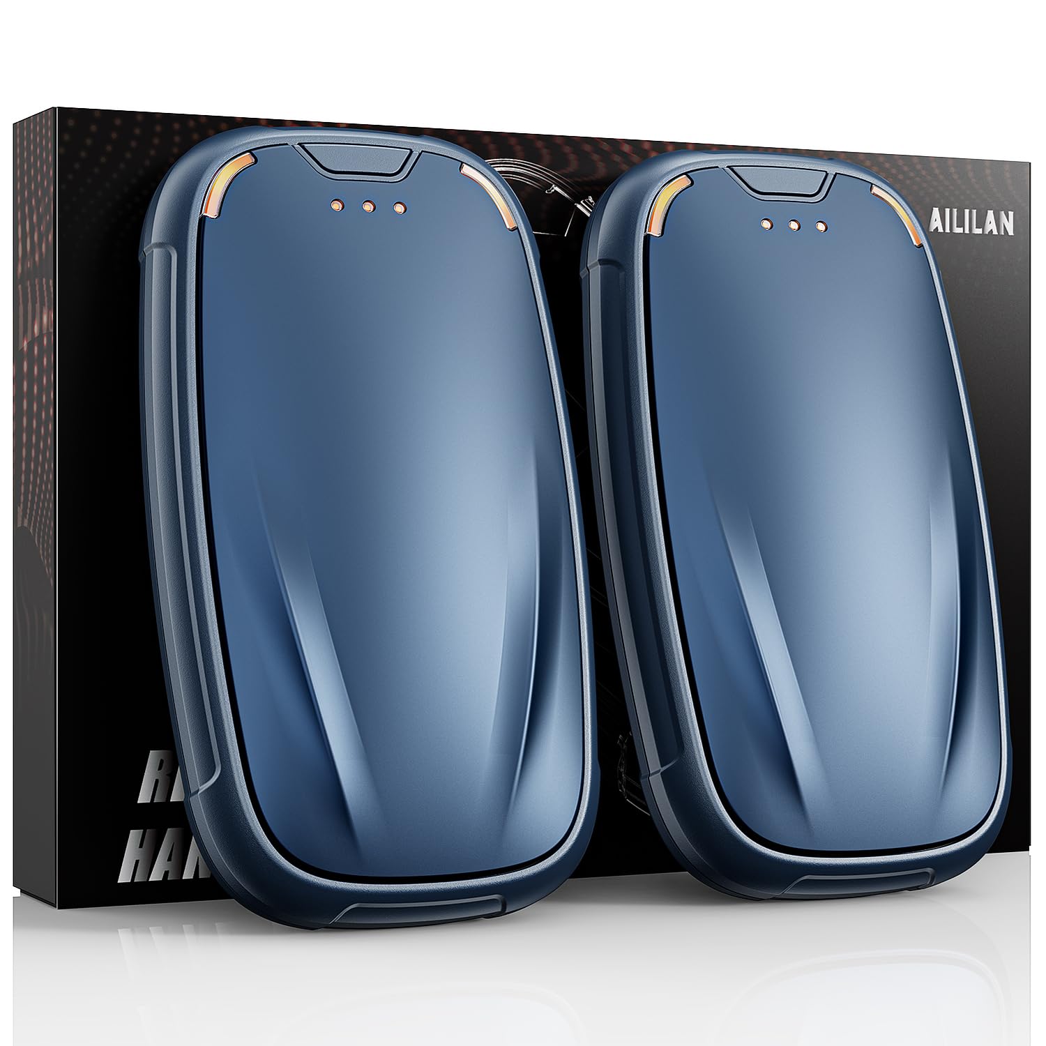 Hand Warmers Rechargeable 2 Pack, 5200mAh Rechargeable Heater, Portable Pocket Electric Hand Warmer, Reusable Handwarmers, Winter Christmas Hand-Warming Gift for Skiing and Camping