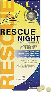 Rescue Remedy Bach RESCUE NIGHT Liquid Melts, Natural Orange Vanilla Flavour, Natural Flower Essence, Quick-Dissolve, Glut...