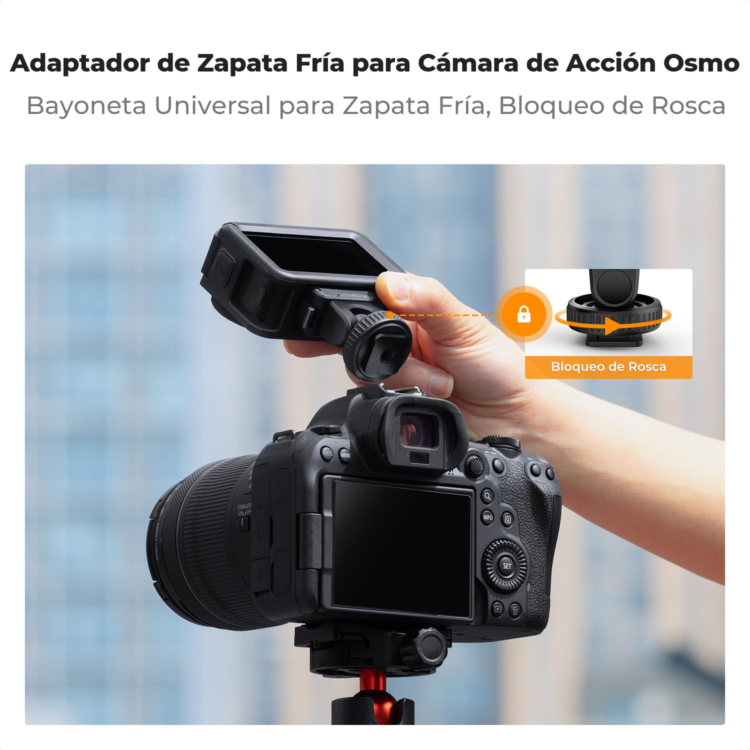 K&F Concept Soporte Adaptador Magnético con Zapata Fría para dji Osmo 360, Action 5 Pro, Adaptador Soporte de Expansión con Zapata Fría, Rosca 1/4" Compatible con dji Osmo 360, Action 5 Pro/4/3