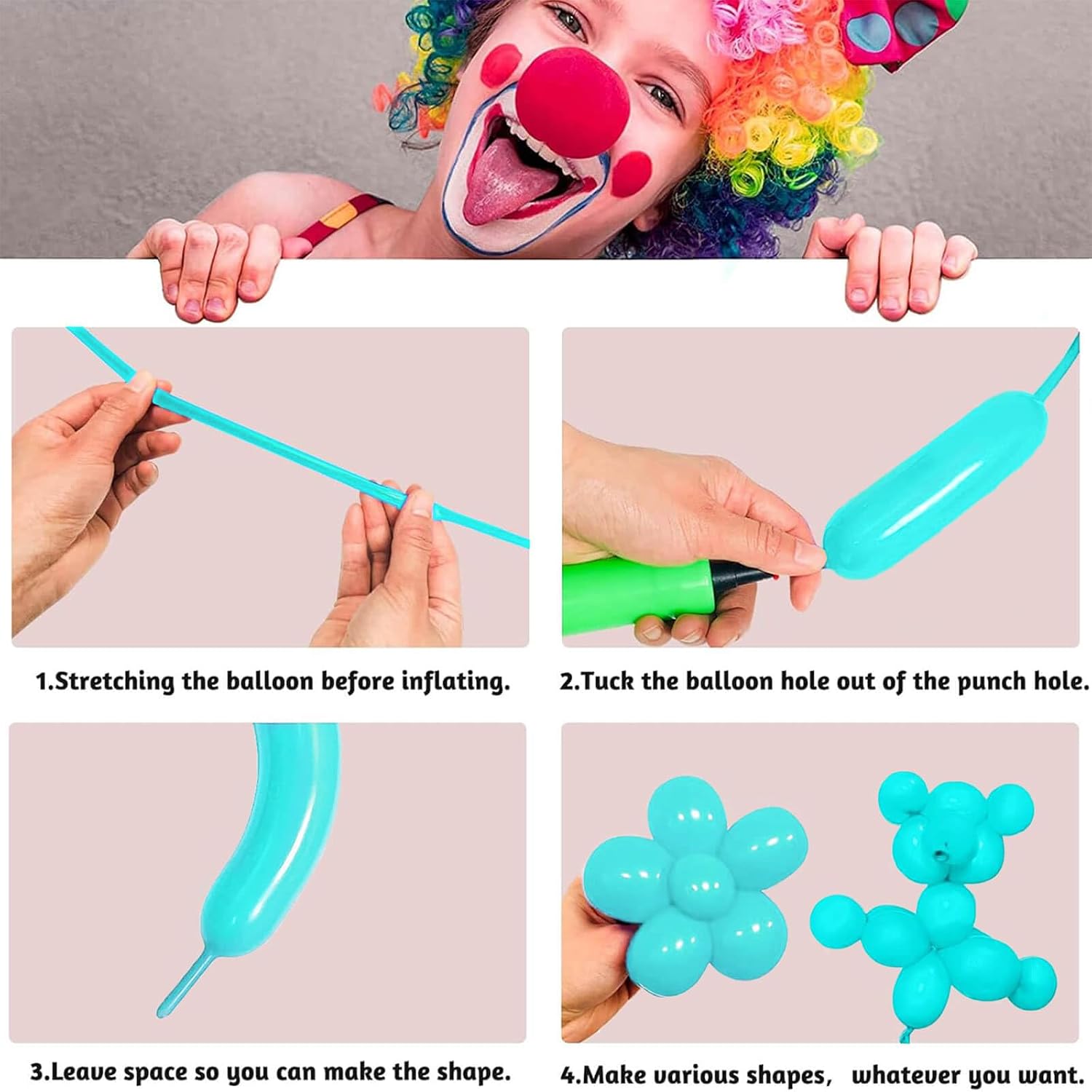 Teal Long Balloons Premium 260 Twisting Balloons Animals Magic for Birthday Kids Wedding Party Supply 100pcs image 5