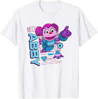 Amazon.com: Sesame Street Mecha Builders Mecha Abby T-Shirt