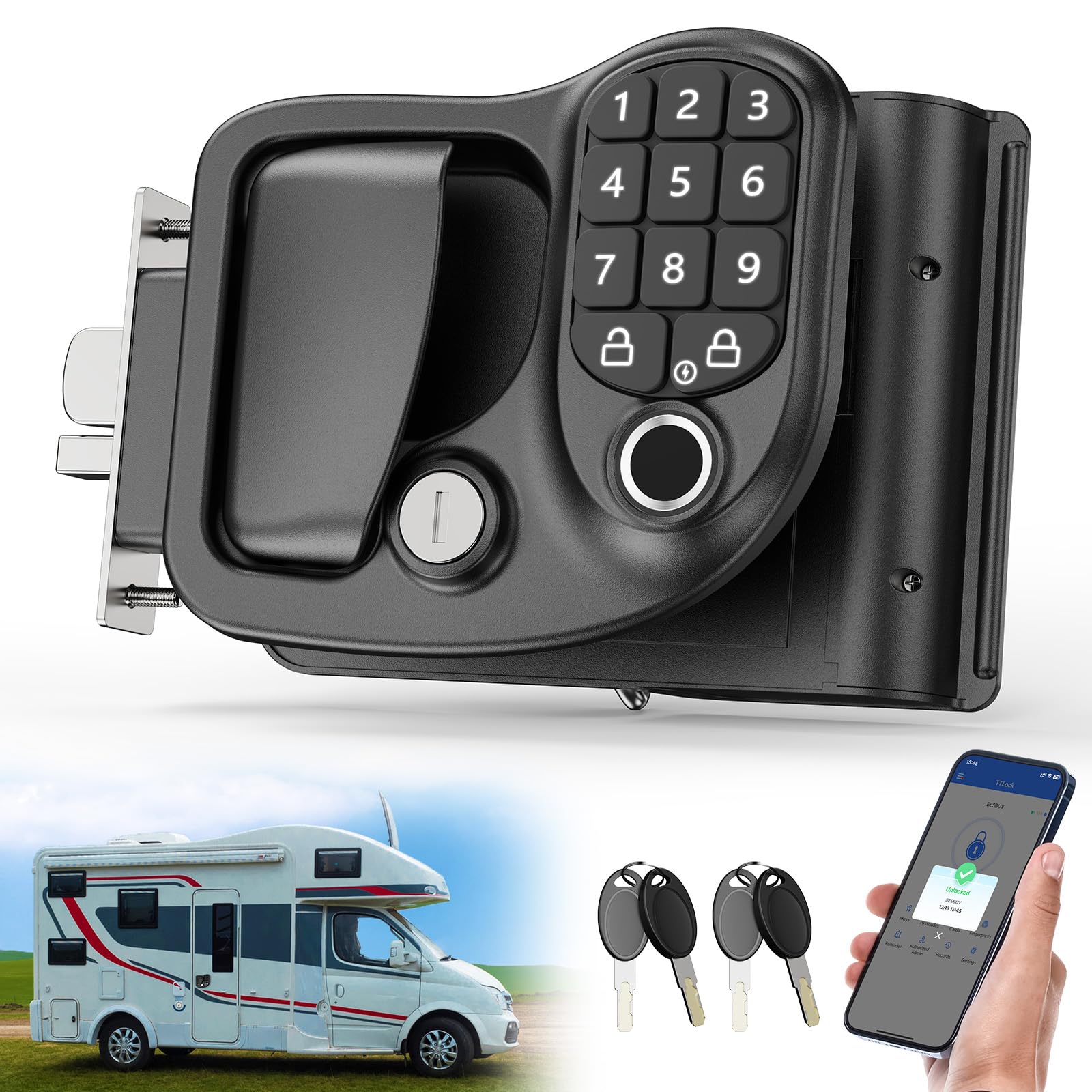 Snapklik.com : RISTOW RV Keyless Entry Door Lock, RL006 Fingerprint All ...