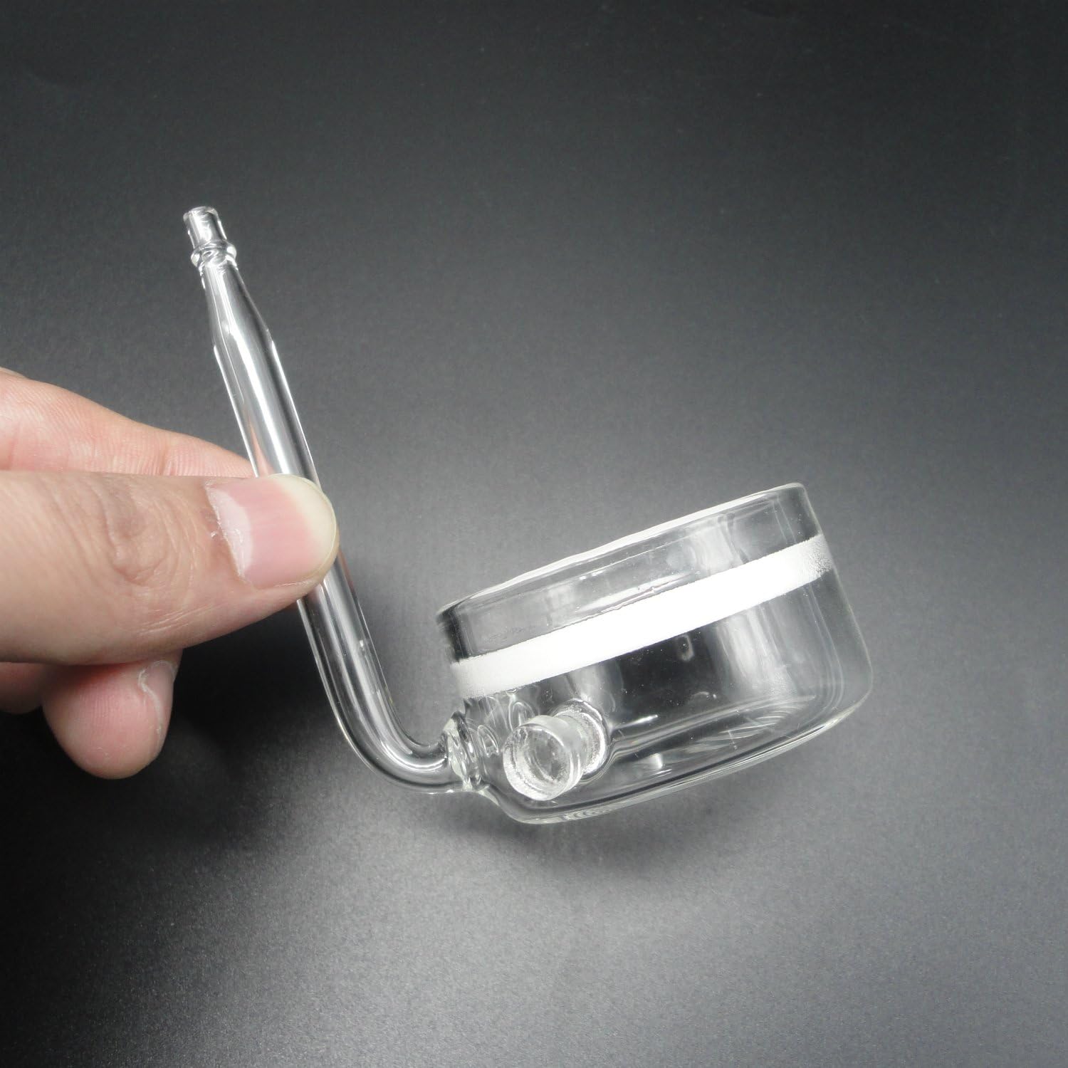 Difusor de CO2 de vidrio polen con tubo de conexión en forma de U para tanque plantado de acuario (2 pulgadas para 50-80 galones de EE. UU.)