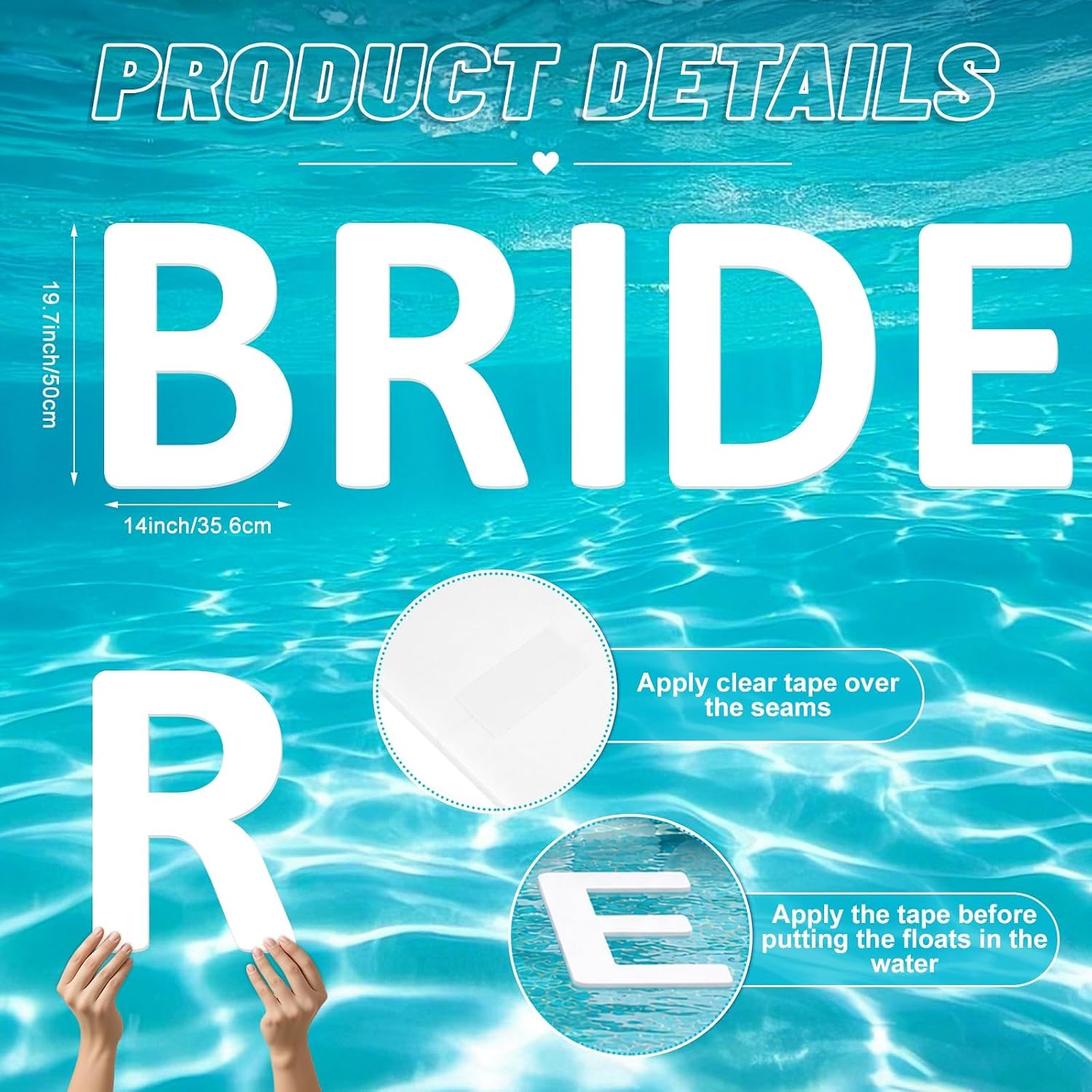 Wedding Pool Floats, White Foam Board for Bachelorette Pool Party Decorations, Photo Booth Props for Last Splash