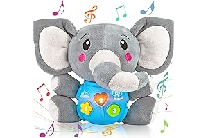 Aitbay Elephant Plush With Light And Music, Perfect Baby Gift For Newborn...