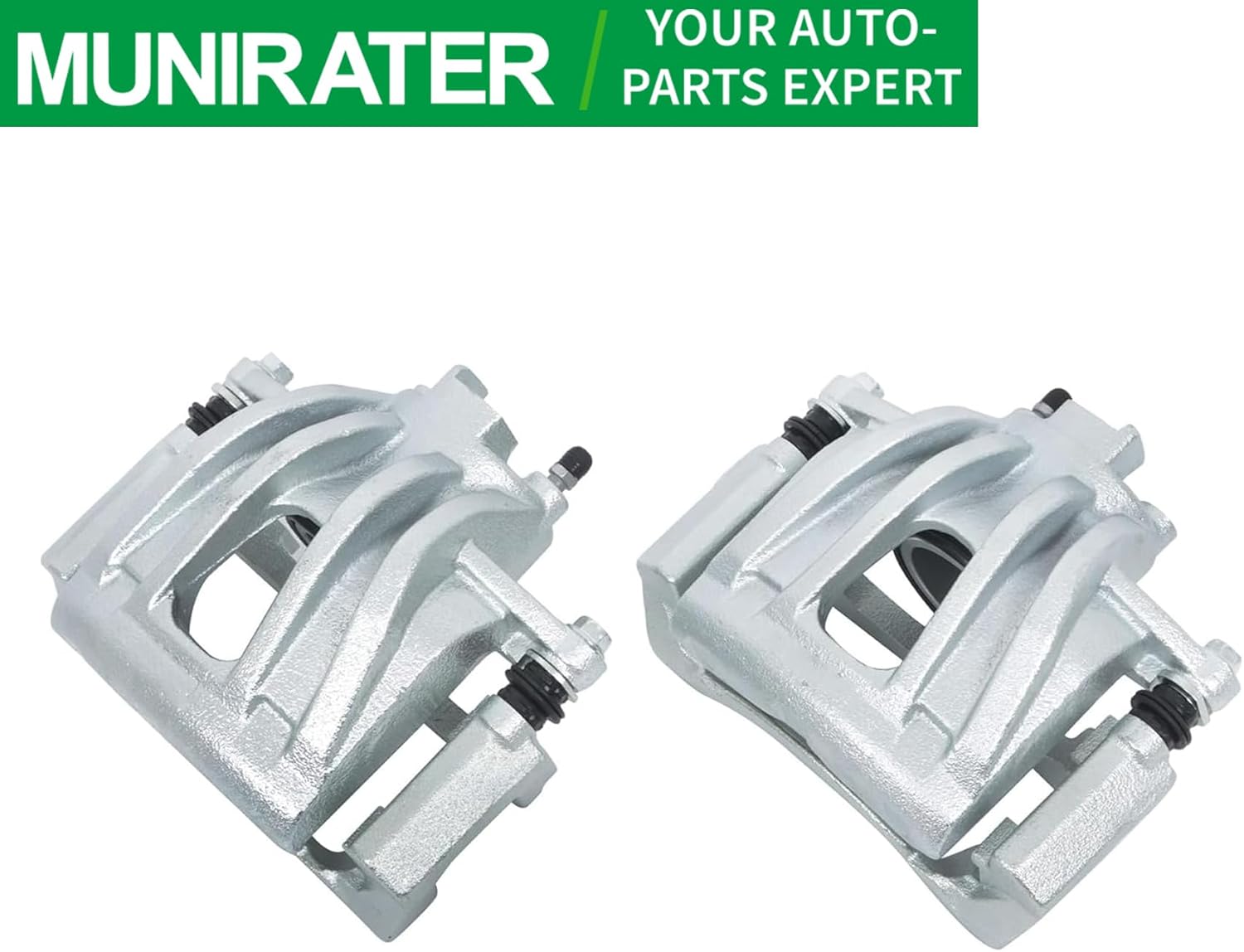 munirater 2Pcs Front Brake Calipers with Bracket Replacement for Liberty 2002-2007