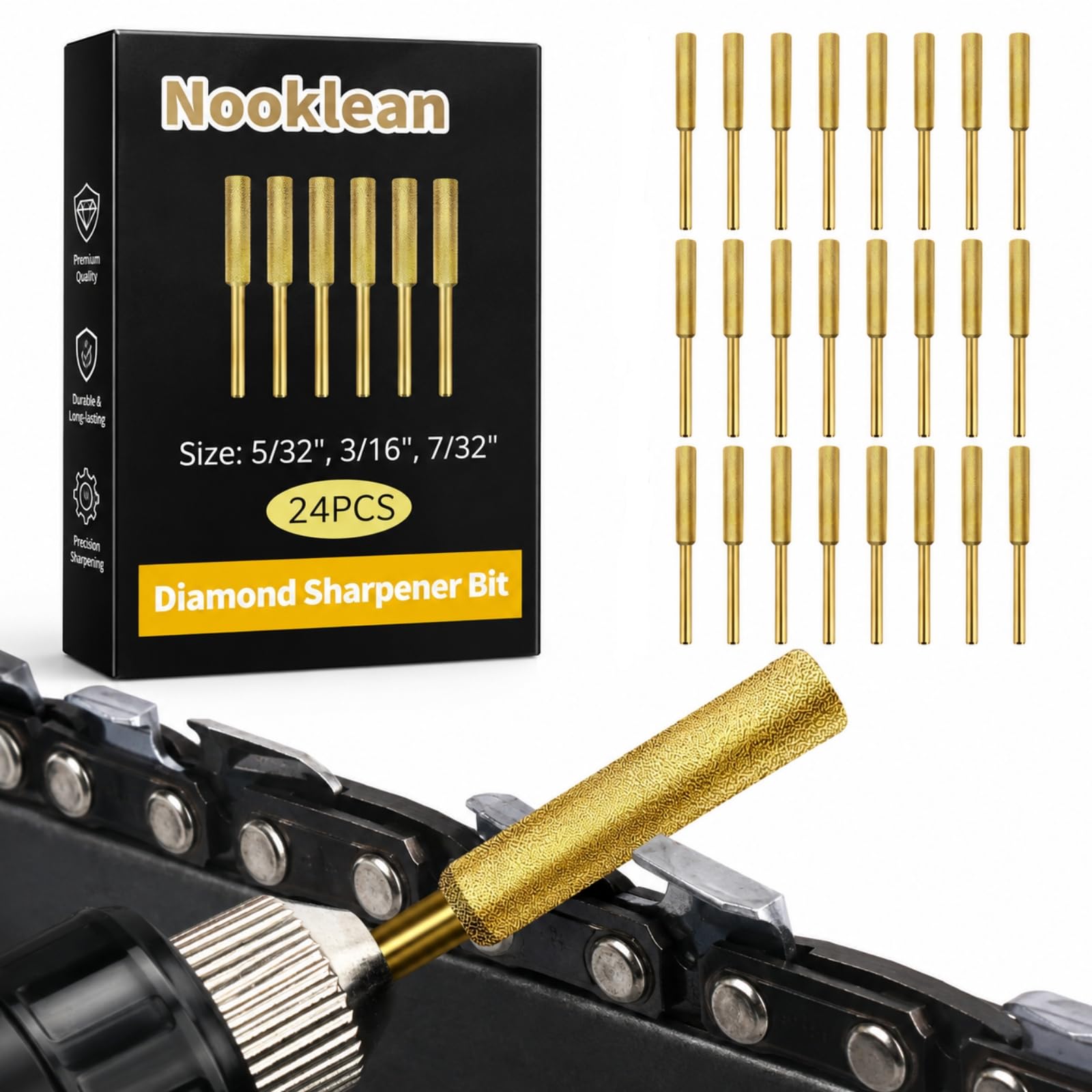 Diamond Chainsaw Sharpener Bits, afilador de Cadena de motosierra