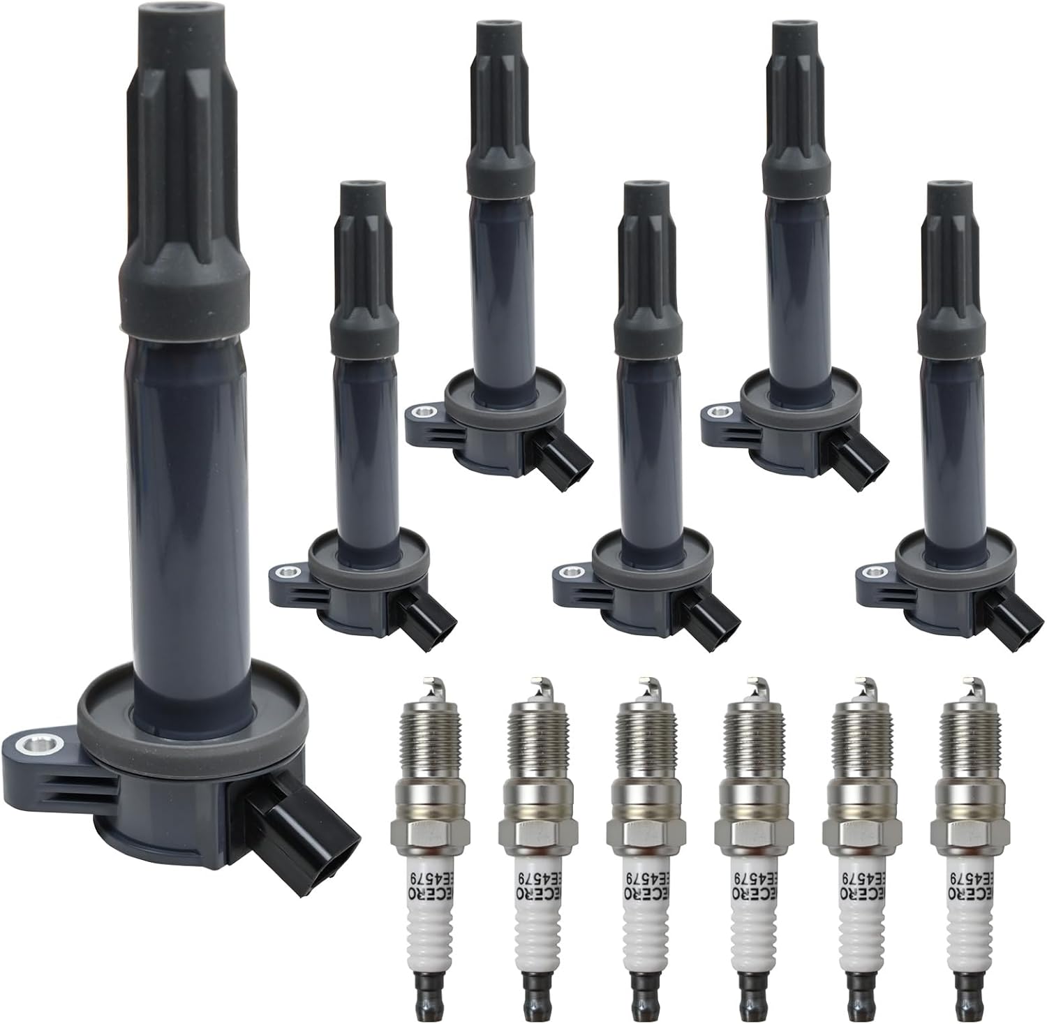 Ignition Coil Pack UF486 and Spark Plug 7397 Compatible with Ford Lincoln Mercury 2009-2012 Escape 2006-2012 Fusion 2009-2011 Mariner 2006-2011 Milan 2006 Zephyr V6 3.0L