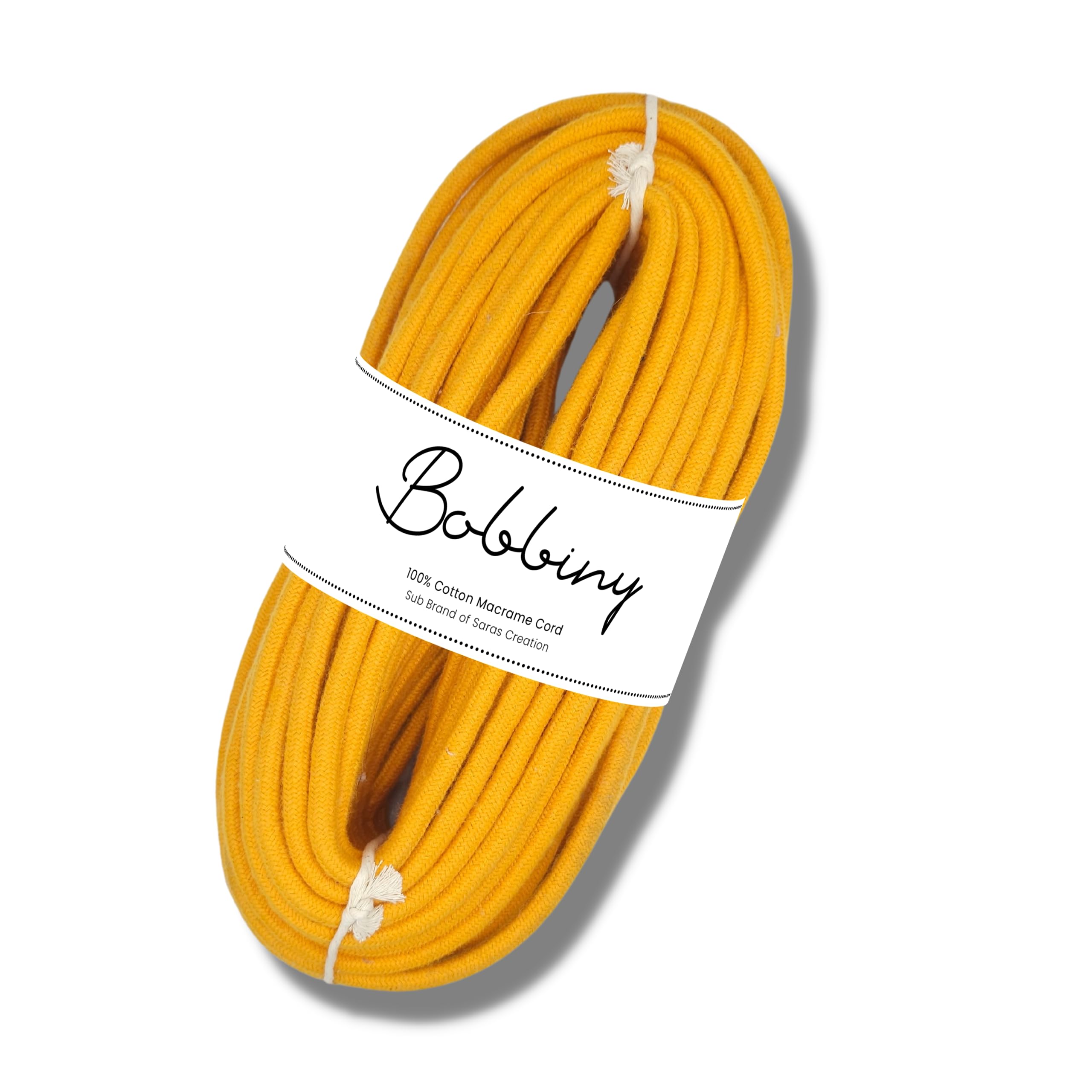 BOBBINY | Premium Cotton Like Tight Rope Braided Cord Twine String for DIY Craft - Versatile, Durable, Eco-Friendly | Mango Yellow | 8 mm, 25 Meter (B096XPD48K) Amazon Price History, Amazon Price Tracker