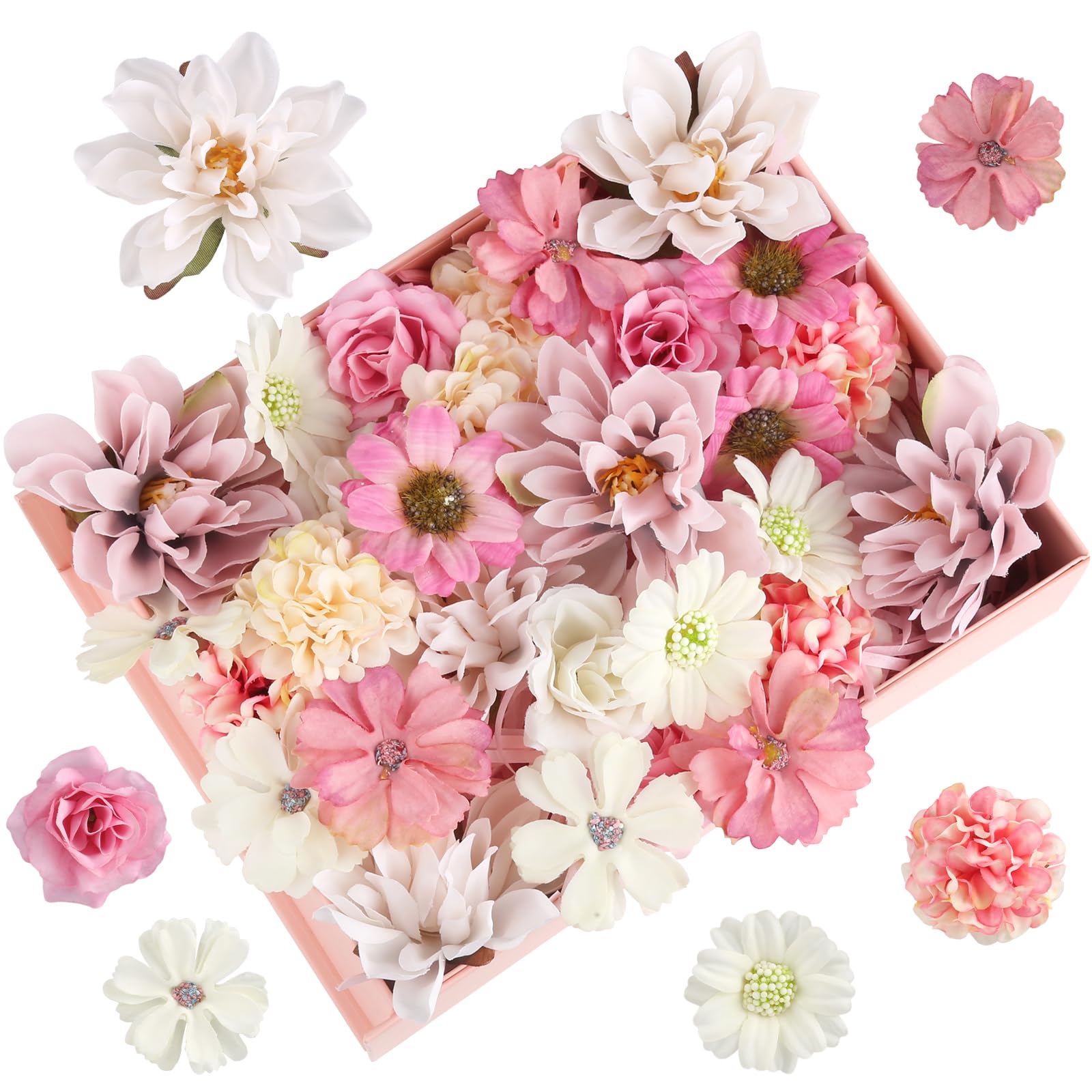 RISF Kunstblumen zum Basteln, 30 Stck Stoffblumen