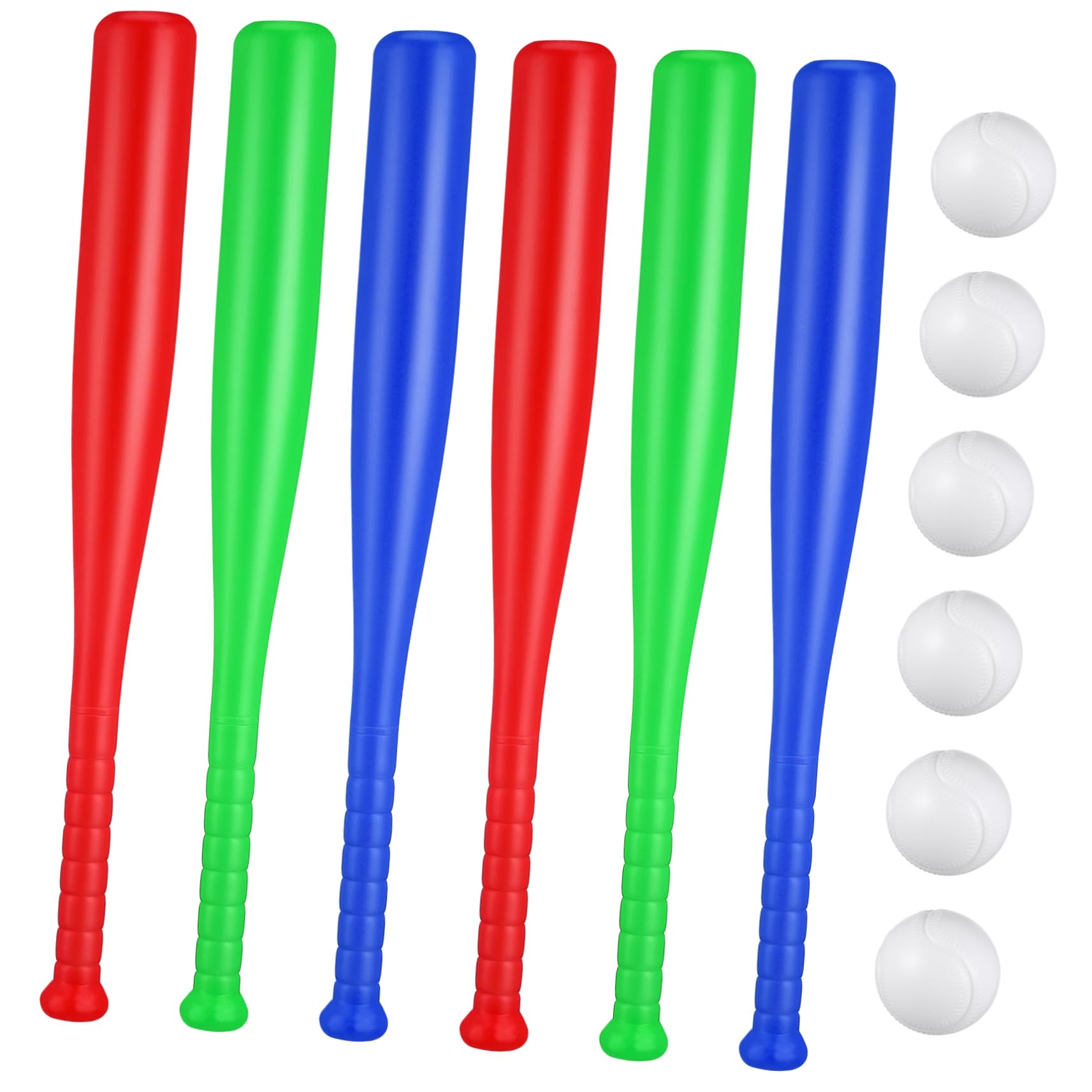 VICASKY Jouets De Baseball pour Garçon Et Filles Kit Extérieur 6 Pièces Plastique Léger Jeu Interactif Coordination Main-Pied Activité Parents-garçon Et Filles