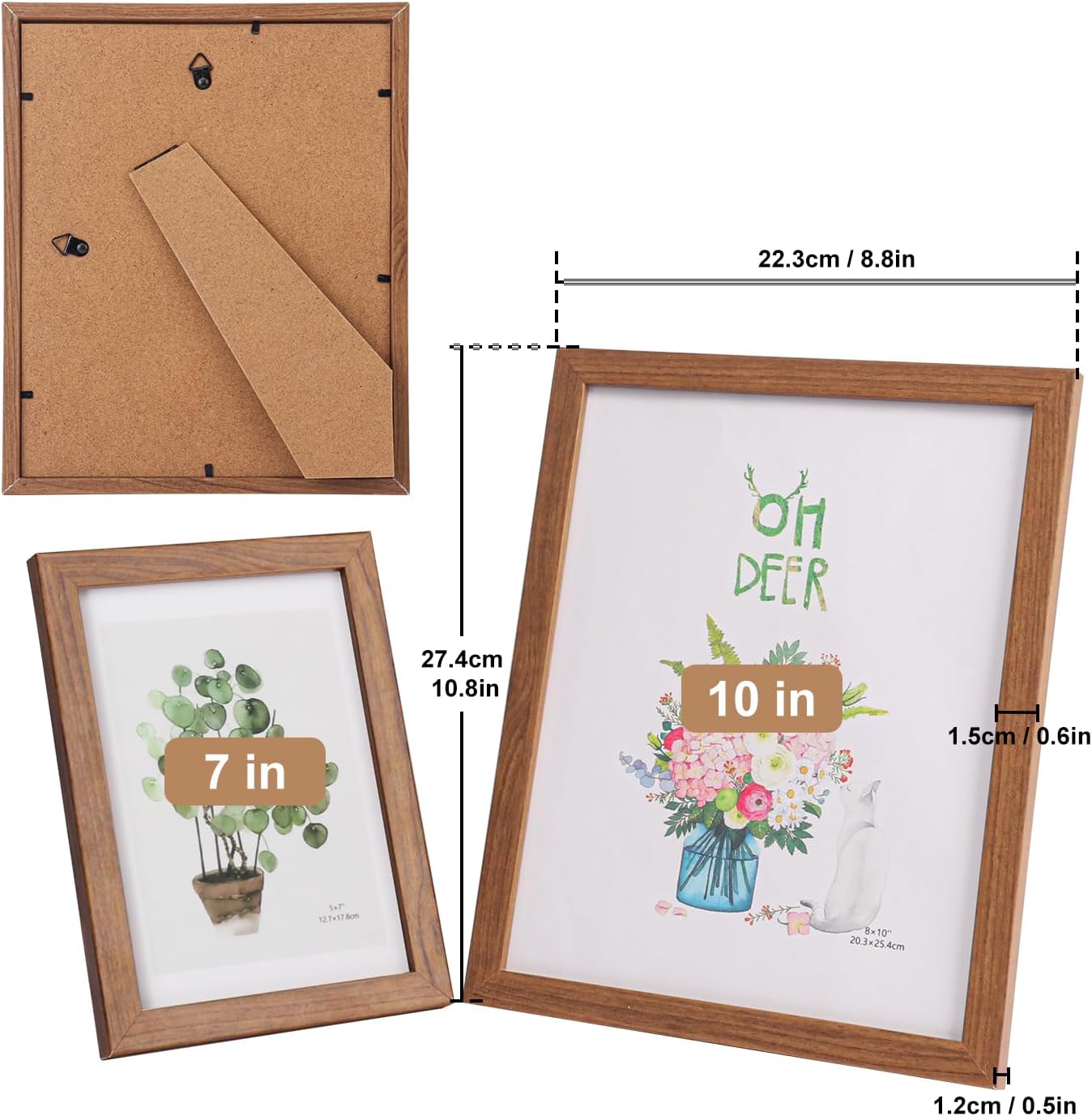 12 Pack 8 x 10 Inch Wooden Picture Frames, Rustic and Farmhouse Wood Picture Frames for Craft, Ideal for Table, Home and Wall Decor