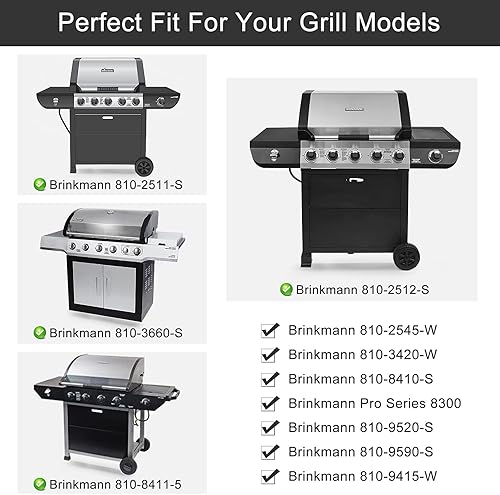 Miniatura 3 de Criditpid Piezas de repuesto para placas de calor para parrilla Brinkmann 810-3660-S, 810-2512-S, 810-8411-5, 810-2511-S, repuesto de domador de