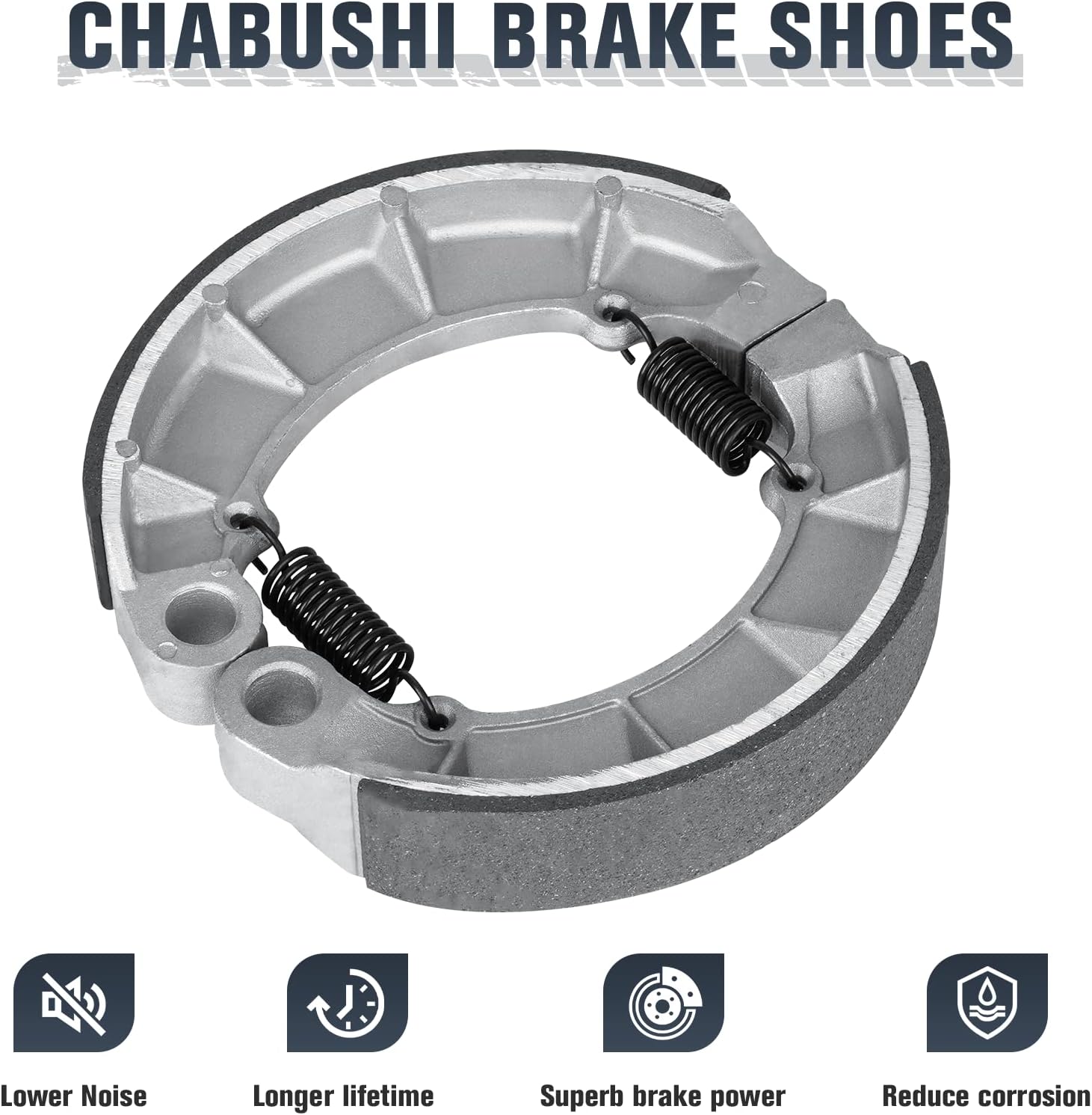 Rear Brake Shoe with Front Brake Pad for Honda for Fourtrax Foreman TRX500 FA/FAA Rubicon 2005-2014, TRX500 FGA/FE/FEA/FM/FMA/FPE/TM5/TM6