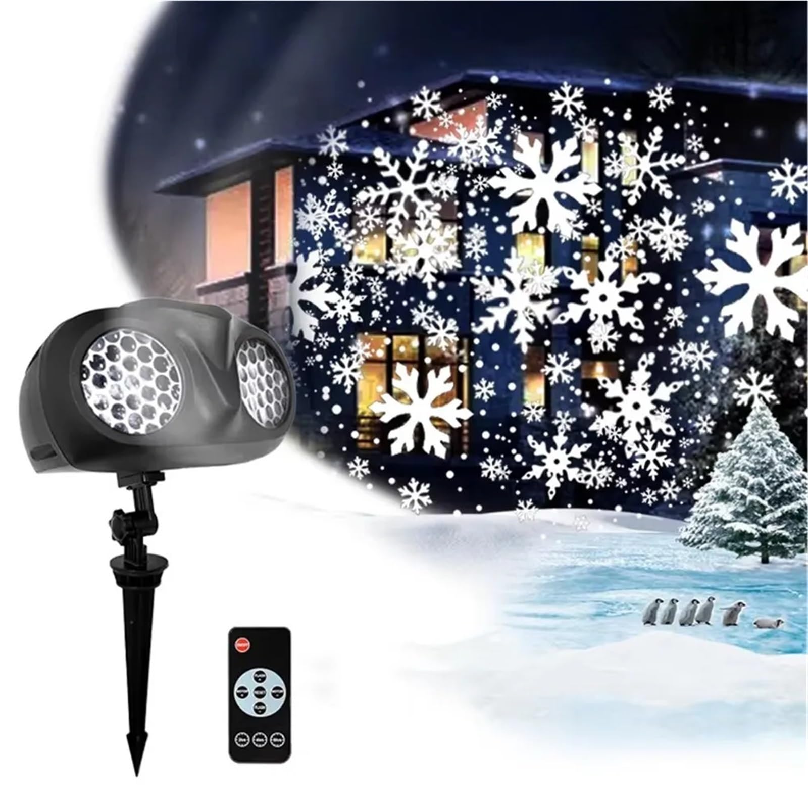 Proiettore di luci natalizie con fiocchi di neve, proiettore di luci natalizie for feste