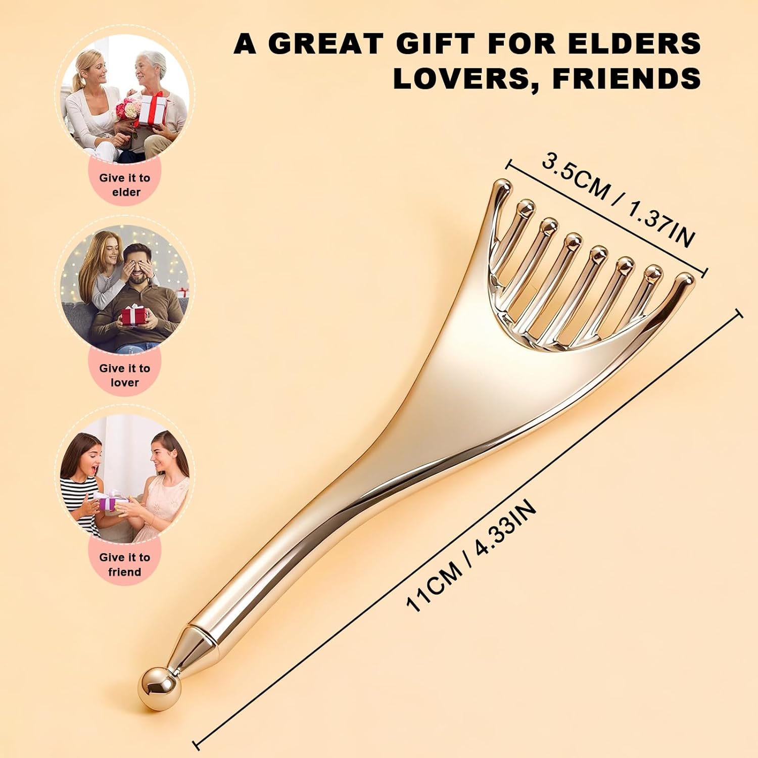 Haiou Premium Zinc Alloy Gua Sha Tool – Lymphatic Drainage Massager & Facial Sculpting for Full Body Muscle Scraping and Pain Relief - Image 6