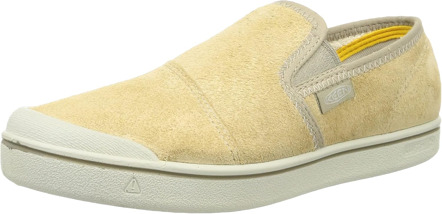 KEEN Men's Eldon Harvest Slip On Upcycled Casual Sneakers, Beige/Silver Birch, 9