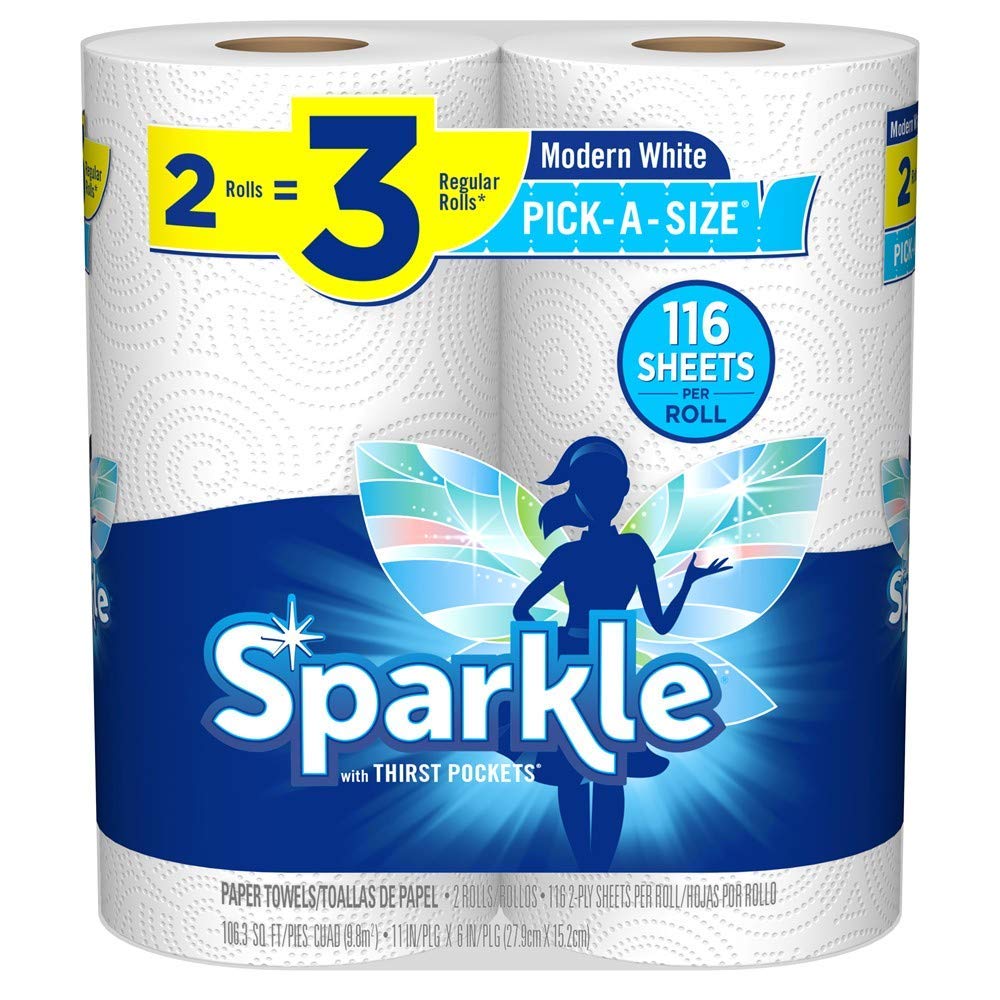 SPARKLEPaper Towel, 2 Giant Pas Rolls, 1.095 lb