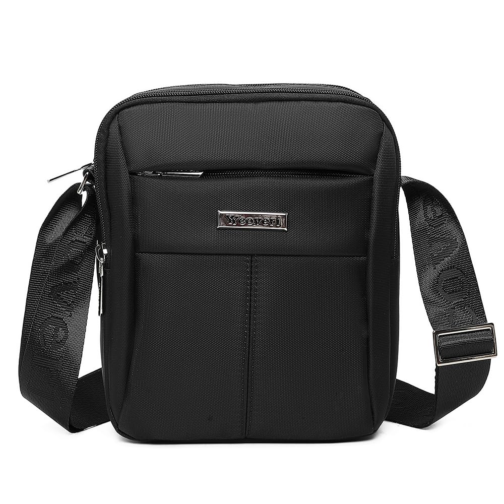 COVERI Borsello Uomo Tracolla Regolabile Impermeabile Messenger a Spalla per Viaggio Ufficio Lavoro Business e Uso Quotidiano