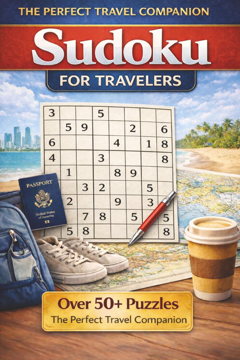 Sudoku for Travelers: Travel Sudoku Puzzles | The Perfect Travel Companion | 6x9 Inches, 110 Pages | 50+ Puzzles | Solutions Included
