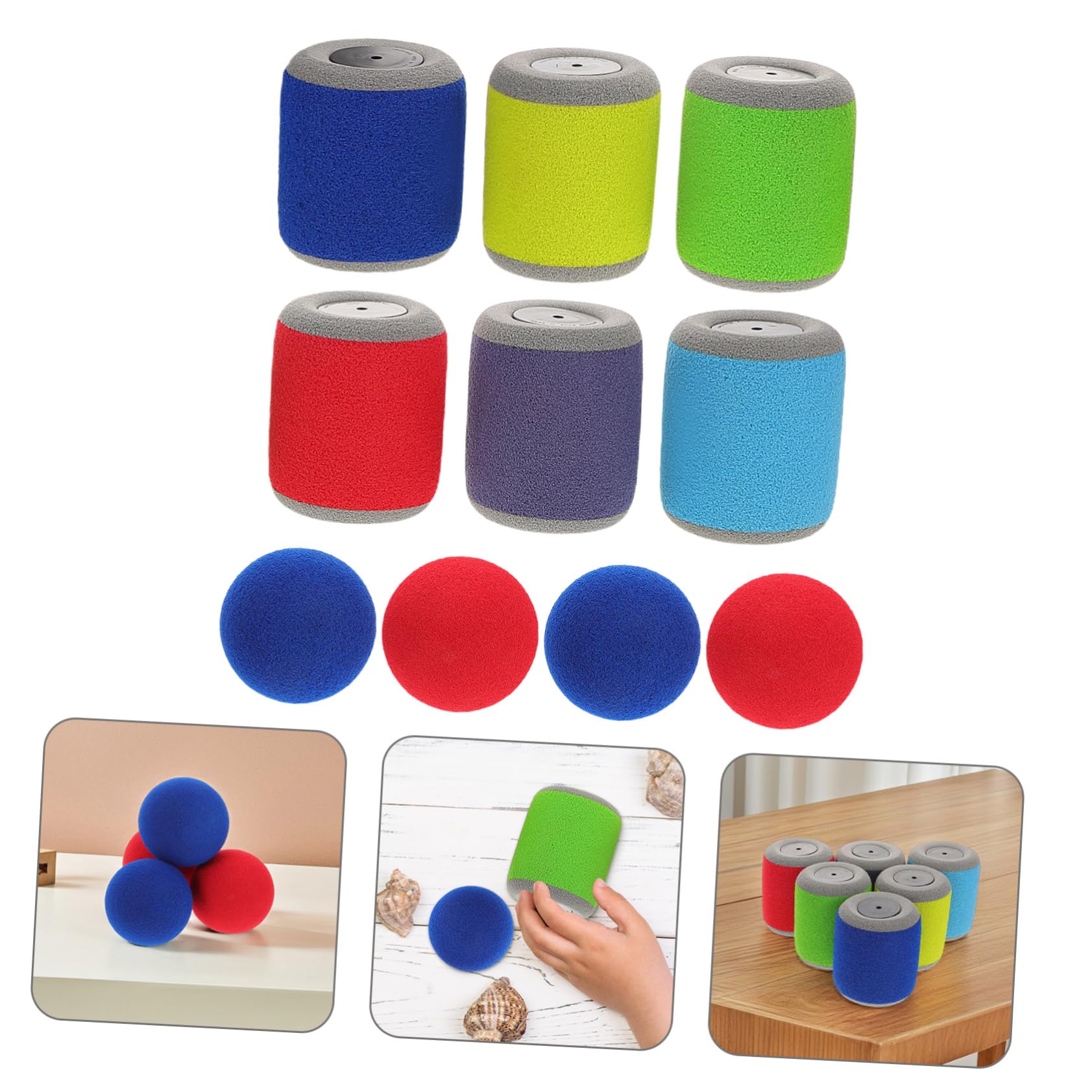 SUPVOX Giocattolo Da Esterno Per Ragazzo Di Palline Set Di Giochi Include Lattina Di Plastica e Piccole Palle Di Schiuma Attività All Per Ragazzo e Giochi Da