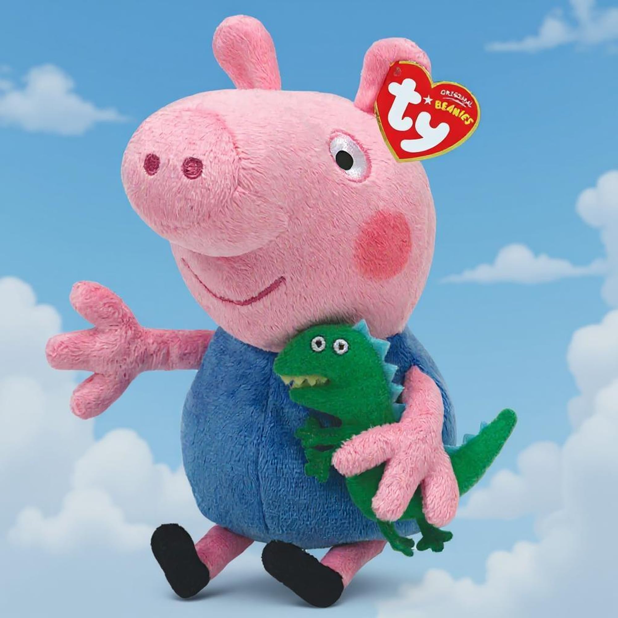 TY Peppa Pig Beanies 6-Teile-Set – Peppa, George, Rebecca, Freddy, Candy und Emily – Weiches Plüschtier für Kinder – Sammelbare Stofftier Plüschtiere – Kuschelige Spielzeuge für Kinder