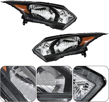 1 Pair Headlight LH and RH Suit Replacement for HRV 2016-2018 | Black Housing, Good Lighting Effect, Wide angle coverage
