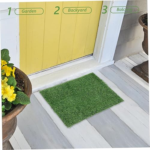 Miniatura 8 de Happyyami 5 piezas de alfombra de entrada, alfombra de bienvenida de césped al aire libre, Gazon, acuario, césped artificial, felpudo para puerta de