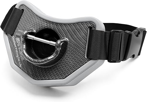 Miniatura 24 de Cinturón de pesca Cinturón de lucha ajustable de aluminio/fibra de carbono/cinturón de lucha de plástico Cinturón de pesca de pie Negro