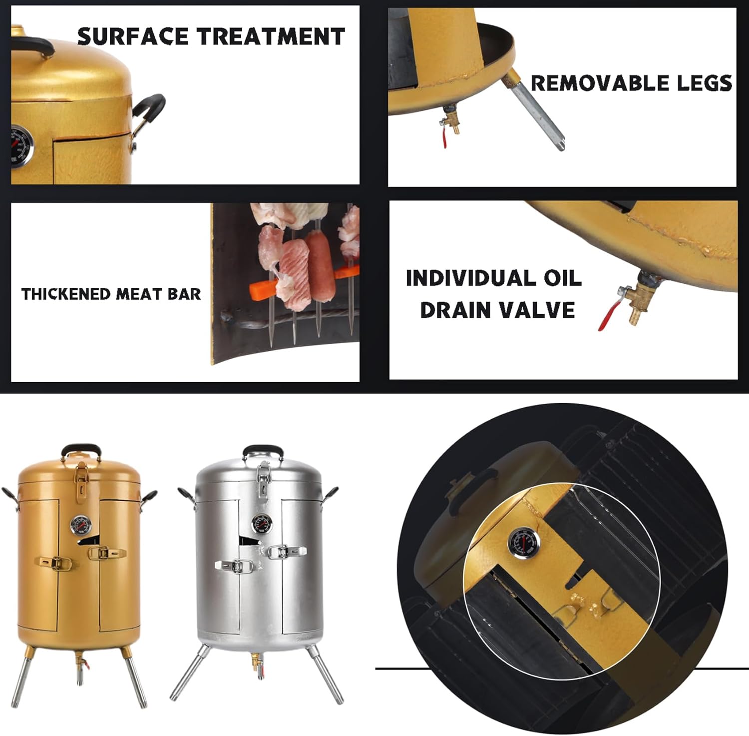 Large Barbecue Grill, Charcoal Grill, Size: 35X65CM, Charcoal Grills, Perfect for Outdoor Picnics Patio Garden and Backyard Grilling A