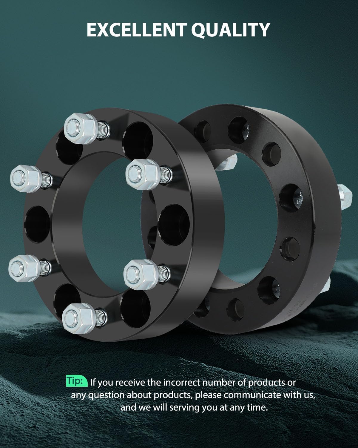 SCITOO 4Pcs 6x5.5 Wheel Spacers 1.5 inch Bore 108mm Studs 12x1.5 6 Lug Wheel Spacers No Hubcentric Fit for Toyota for 4runner 1988-2022,for Mitsubishi Montero Sport 1997-2021