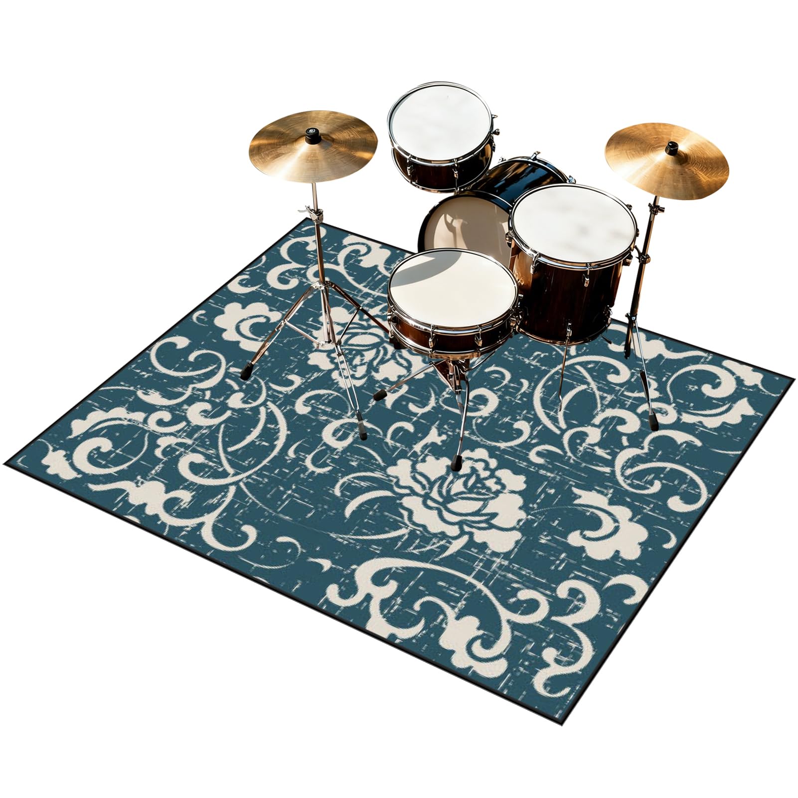 Tappetino Insonorizzato Batteria Drum Tappetino per Batteria e Percussioni Tappeto a Tamburo Tappeto per Batteria Elettrica Tappeto per Batteria Acustica Tappeto Antiscivolo Batteria 230 x 180 cm
