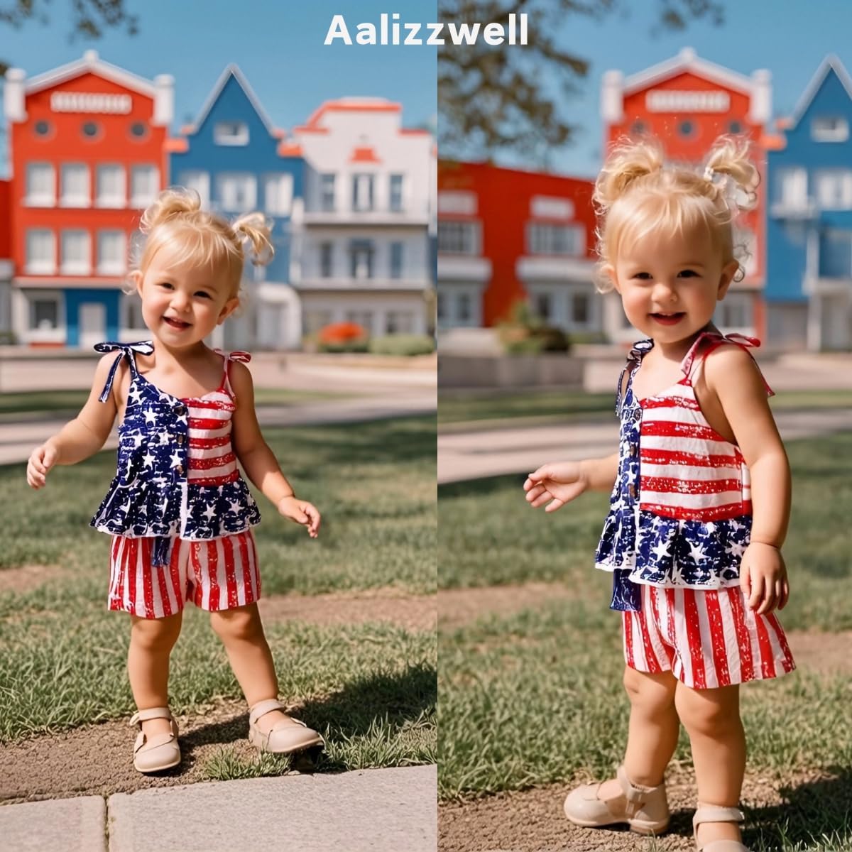 Aalizzwell Infant Baby Girls 4th of July Clothes