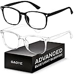 Gaoye Blue Light Blocking Glasses - Fashion Square Eyeglasses, Anti UV Ray Computer Gaming Glasses Blue Blockers for Women/Men