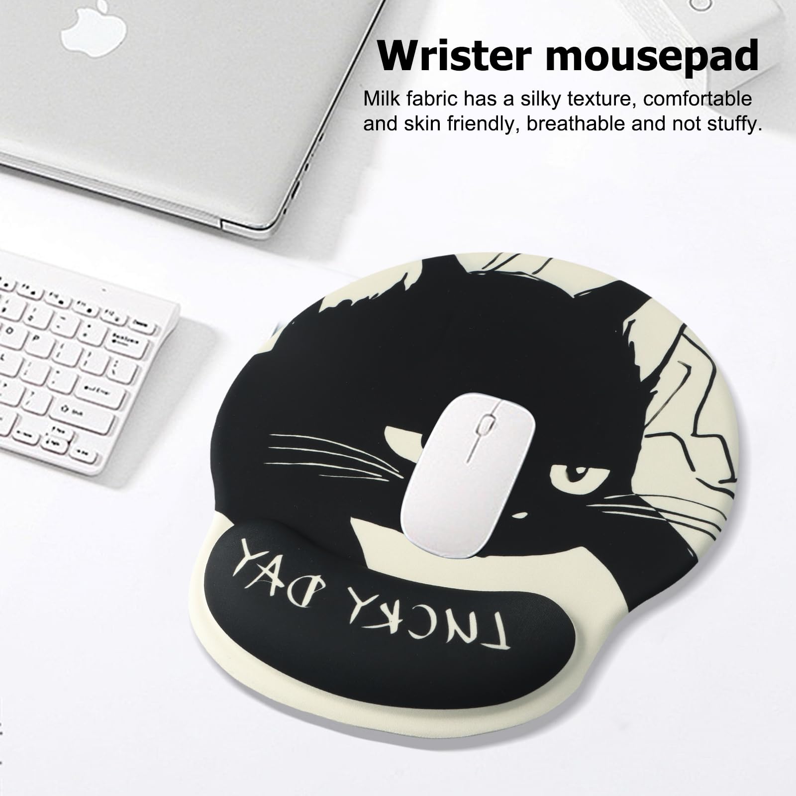 Mouse Pad Con Poggiapolsi A Zampa Di Gatto - Ergonomico, Antiiscivolo, Silicone - Foto 5