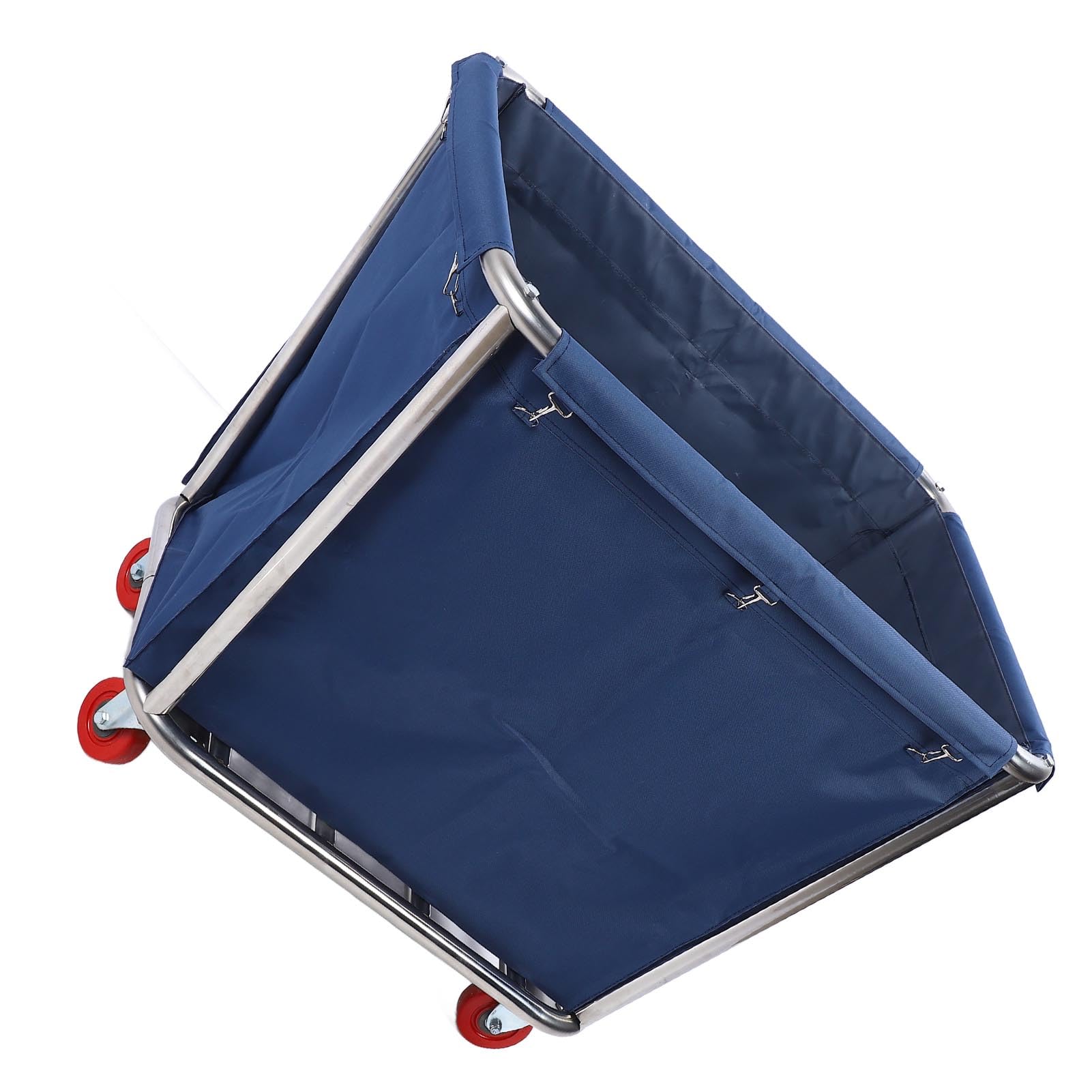 Carrello per Bucato Commerciale in Acciaio Inossidabile, con Ruote Flessibili, per Hotel e Lavanderie
