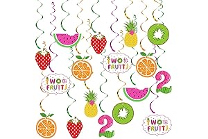 Twotti Frutti Birthday Decorations, Tutti Frutti Hanging Swirl Decorations