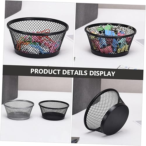 Miniatura 3 de YARNOW Organizador de mesa de cubo de almacenamiento con clip de papel, organizador de cajones de escritorio de oficina, negro, soporte para