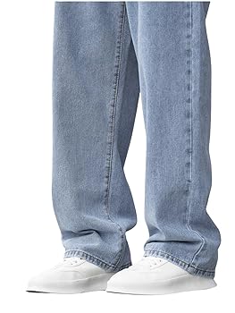 ★ POSZER★ loose fit denim pants light blue 241LFDPT039 LuminBlaze Baggy Jeans for Men Y2K Streetwear Vintage Wide