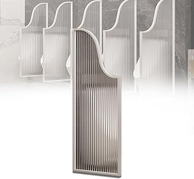 Urinal Partition Toilet Urinal Partition with Stainless Steel Corner Code,Tempered Glass Urinal Partition for Privacy Protection,for Public Place, Shopping Malls,1pcsWhite