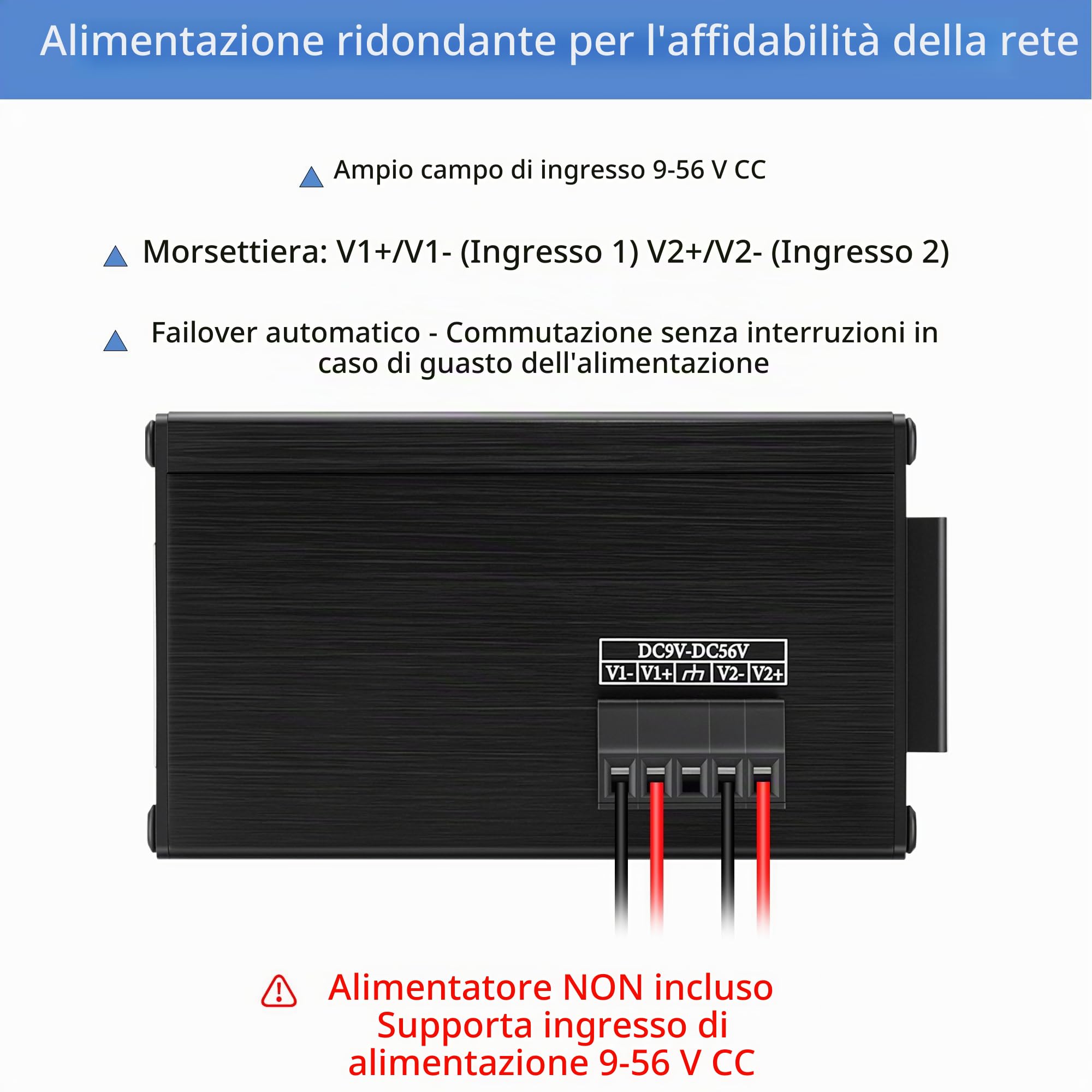 Switch Gigabit Mini Ethernet a 12 porte Switch di rete non gestito ad alta efficienza energetica Ottimizzazione del traffico Splitter Ethernet IP40 Robusto metallo Montaggio a parete 20Gbps