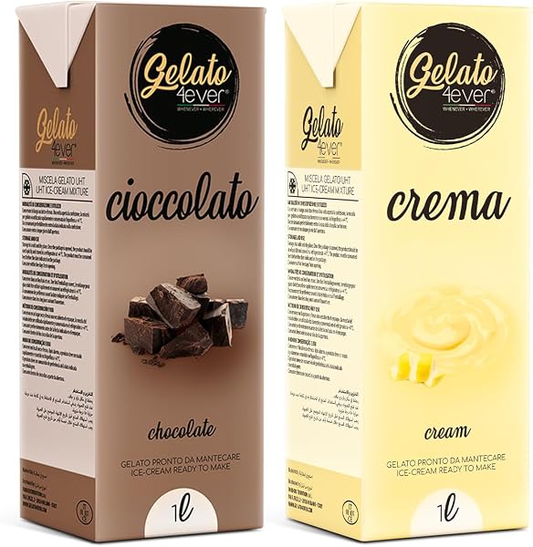 Gelato 4ever - Preparato per Gelato Pronto da Mantecare, Preparazione Facile e Veloce con Macchine per Gelati Domestiche o Professionali, Compatibile con Gelatiera Ninja Creami, 1 L, Made in Italy - 3