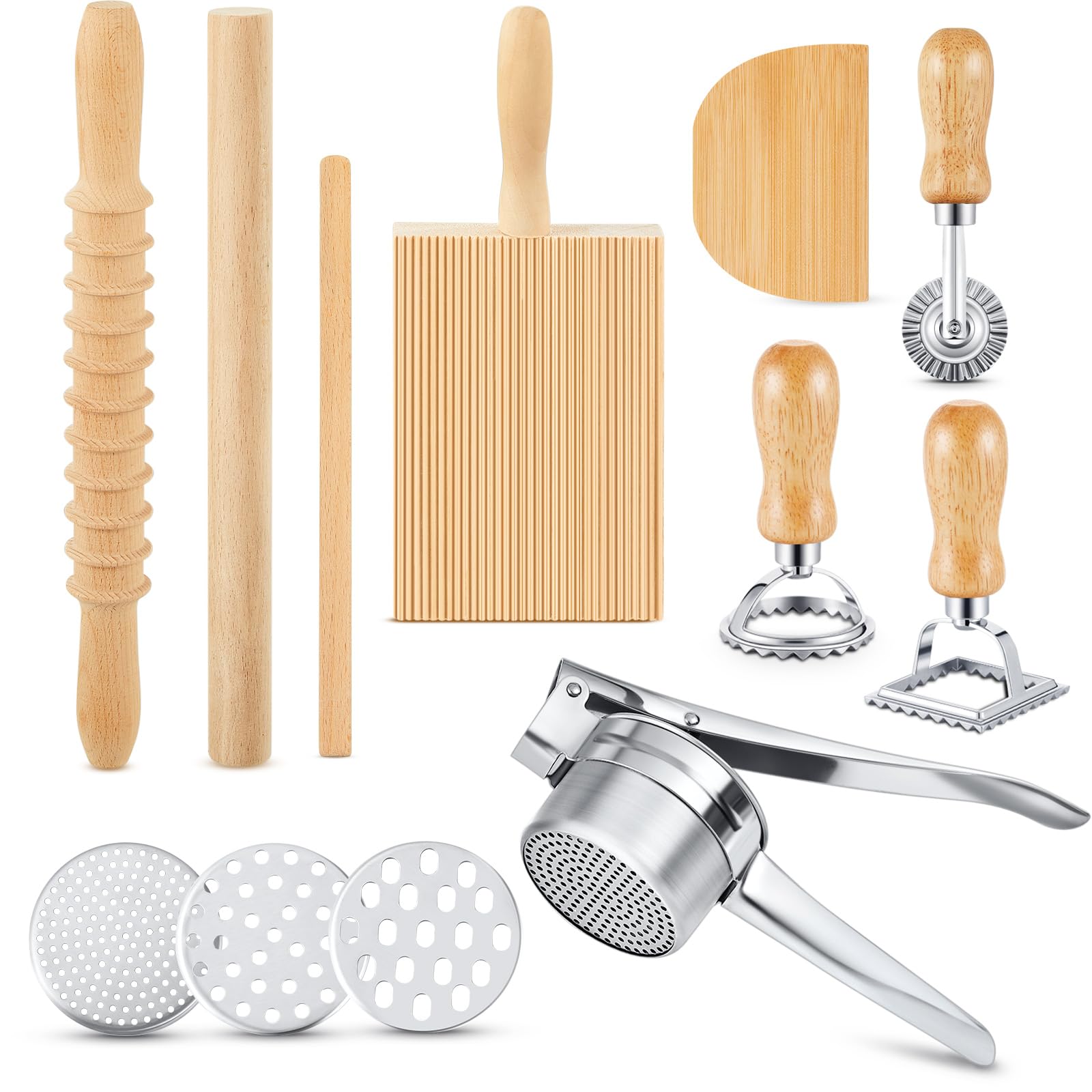 Amazon.com: Tioncy 9 Pcs Pasta Making Tools Set Include