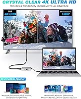 Vista 3 de UtechSmart Adaptador HDMI a USB C, concentrador USB C 4 en 1, adaptador HDMI dual con adaptador 4K, USB C a USB para MacBook Pro Air, Dell, HP
