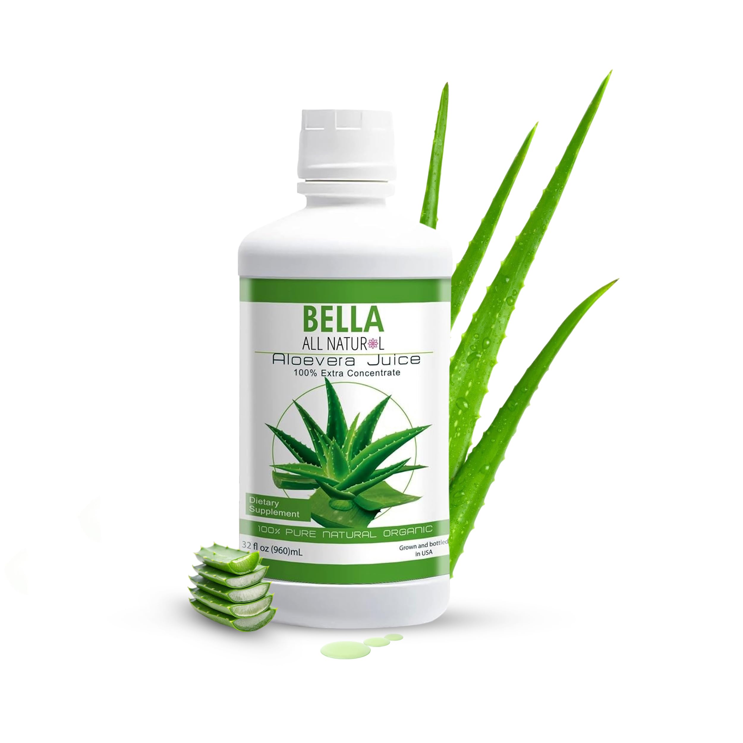Bella All Natural Aloe Vera Juice (UnFlavored) 32 Oz