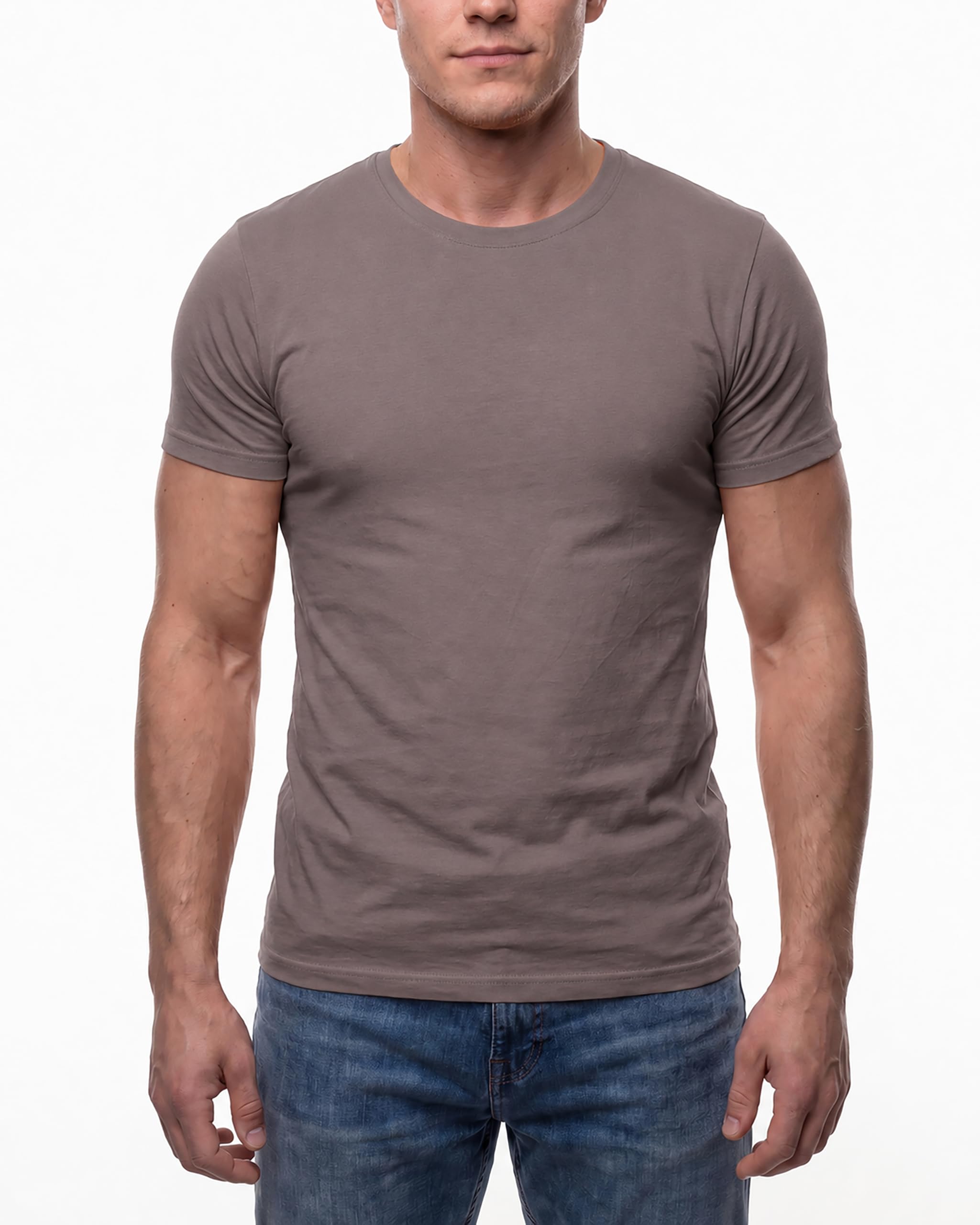 Herren T-Shirt 5er Pack - Basic Shirts aus 100% Baumwolle in Regular Fit mit Rundhals bis 5XL - Atmungsaktiv, formstabil und weich - Ideal als Arbeitsshirt, Unterziehshirt oder Freizeitshirt